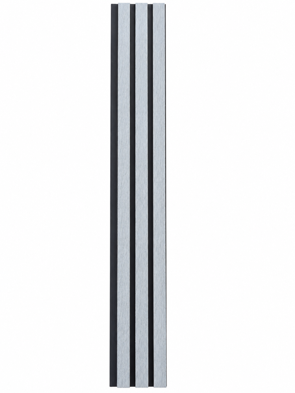 Light Grey 3-Line Slatwall 122x12x2800mm