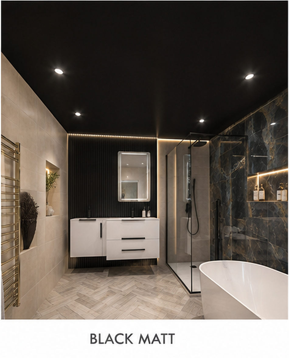 Black Matt PVC Panel 2900x250x8mm