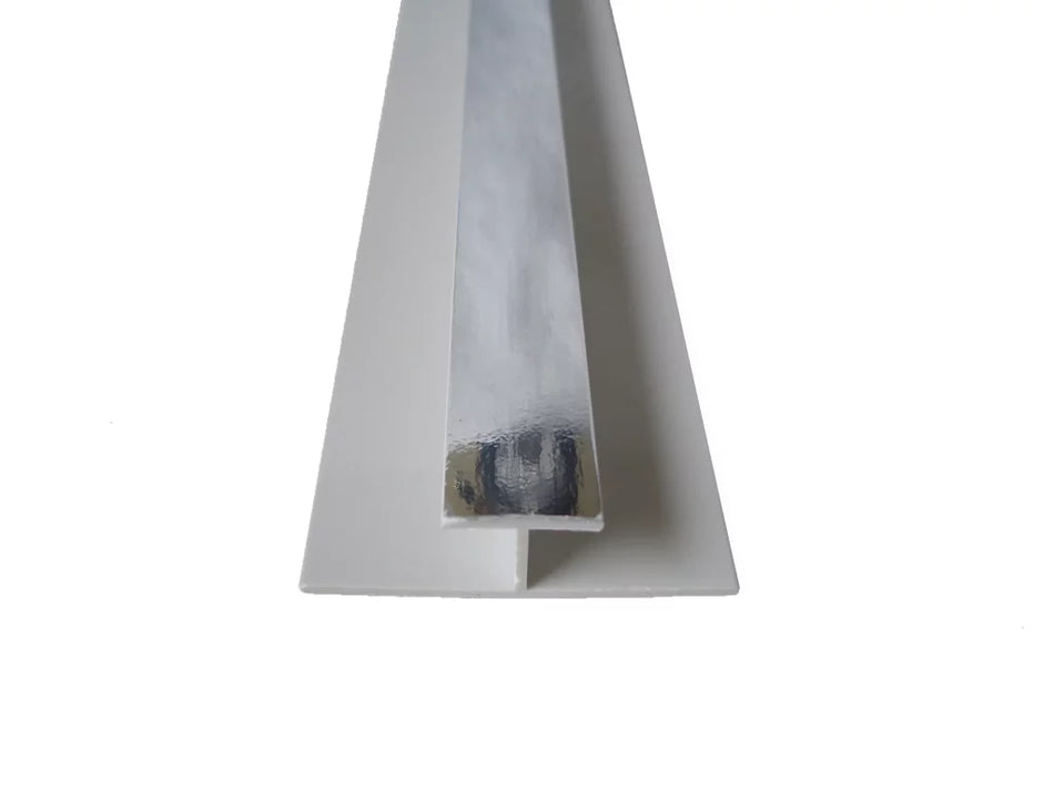 H-trim chrome 2950mm x 8mm