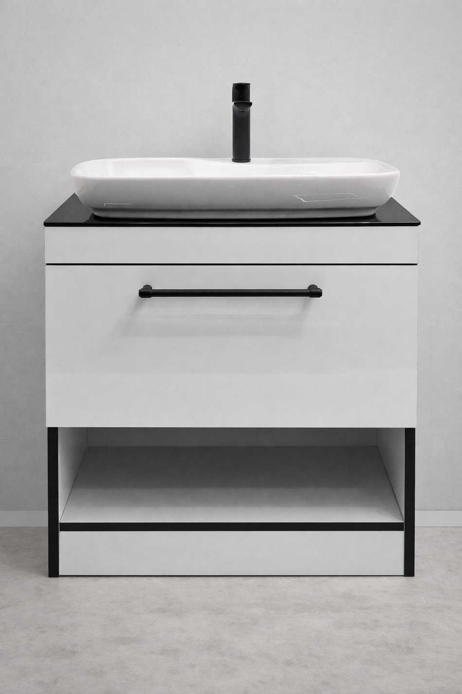 Galia 800mm Floor Standing Vanity Unit – White