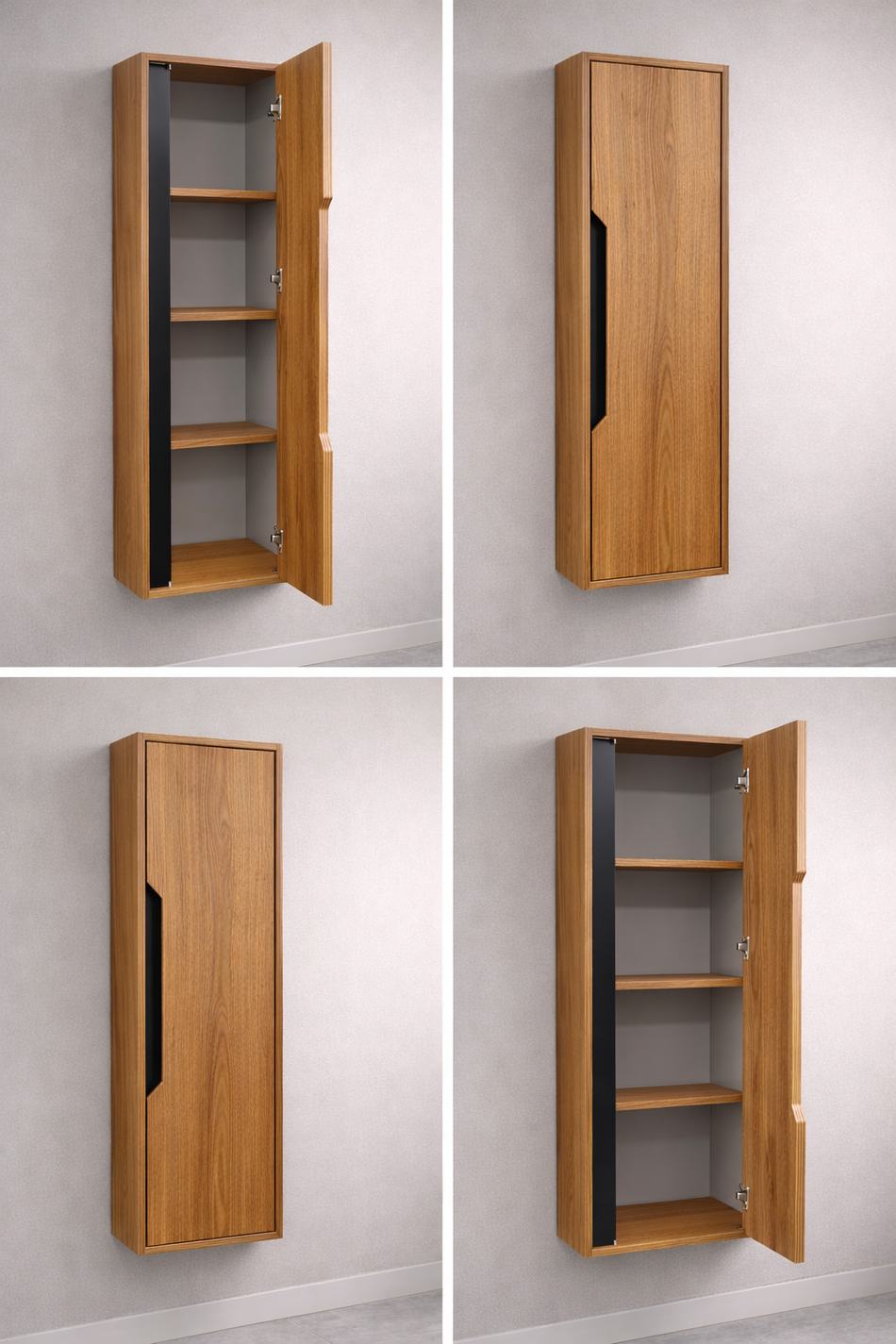 Galia 1380mm Legnano Wall Hung Tall Storage Unit