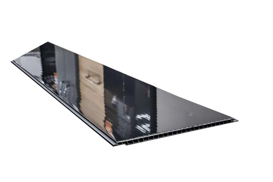 Black Gloss PVC Panel 2900x250x8mm