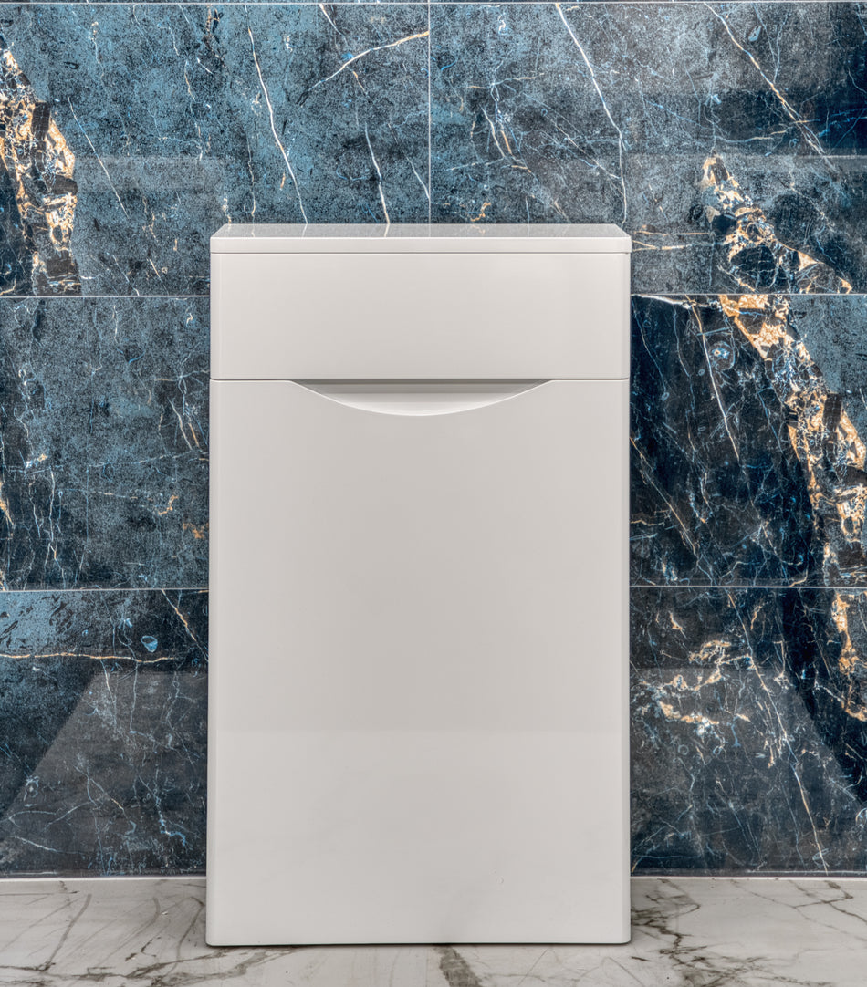 Sirius 500mm PVC WC Unit – White Gloss