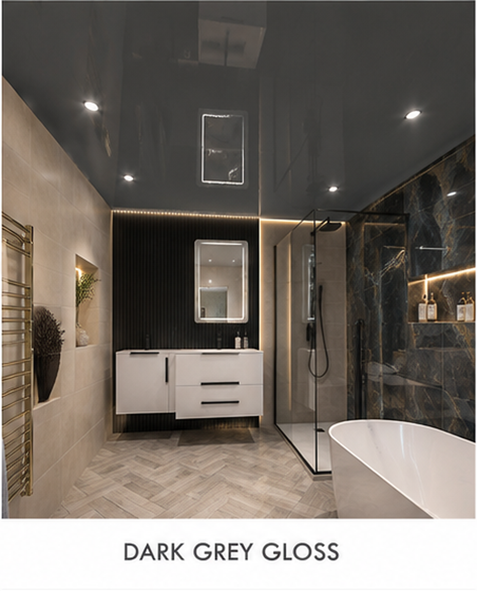 Dark Grey Gloss PVC Panel 2900x250x8mm