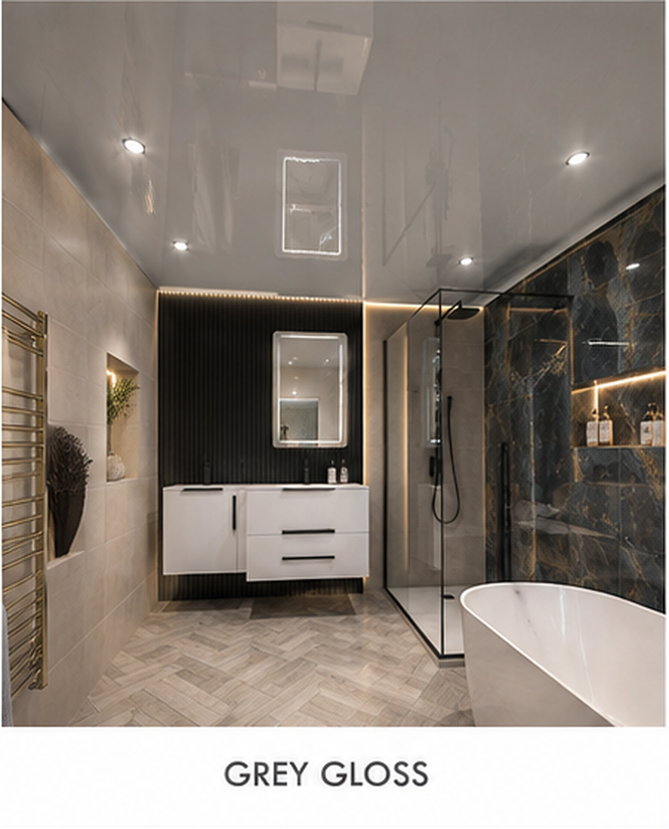 Light Grey Gloss PVC Panel 2900x250x8mm
