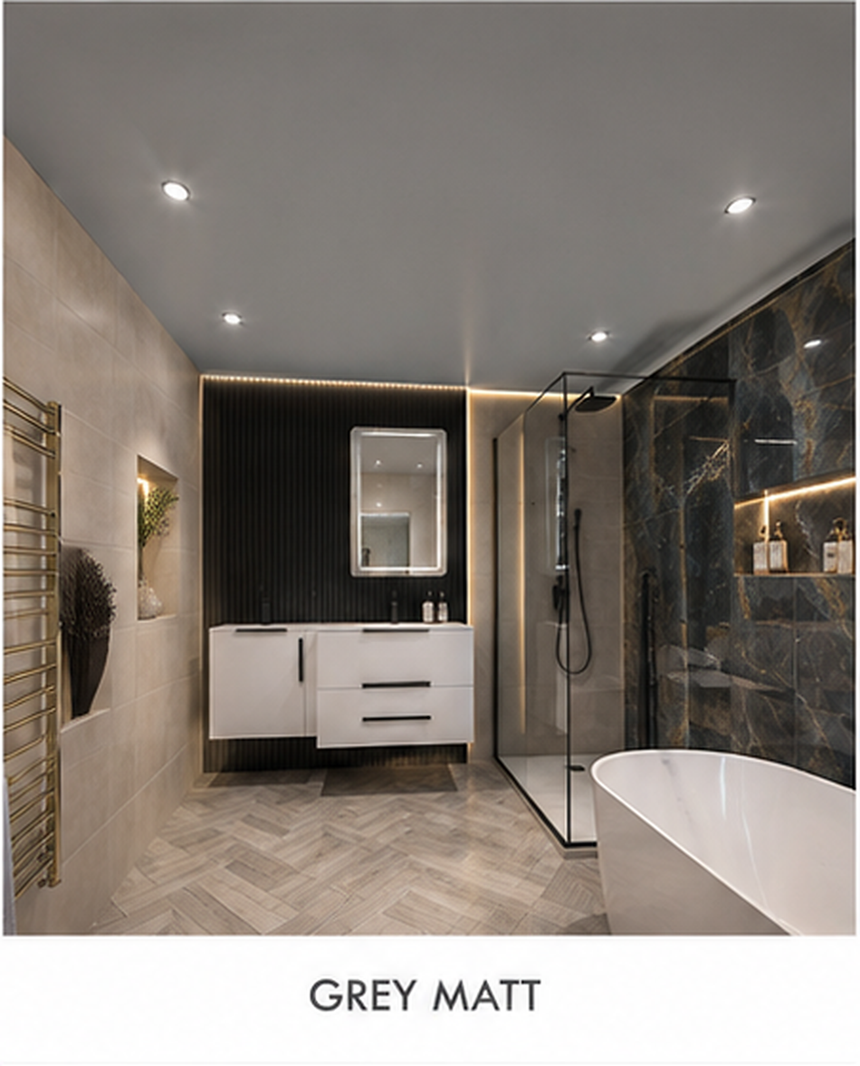 Light Grey Matt PVC Panel 2900x250x8mm