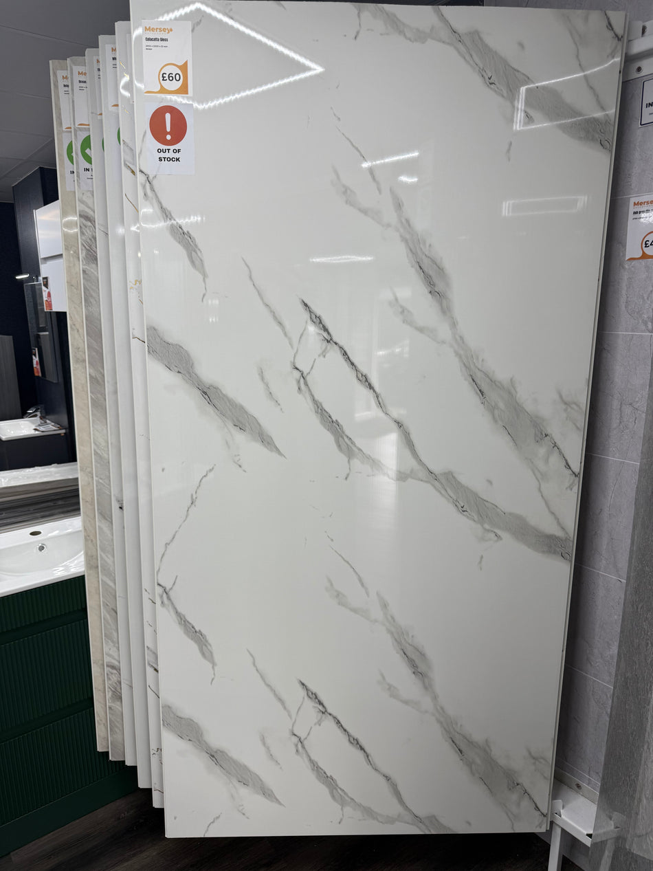 Calacatta Gloss PVC Panel - 2400 x 1000 x 10mm