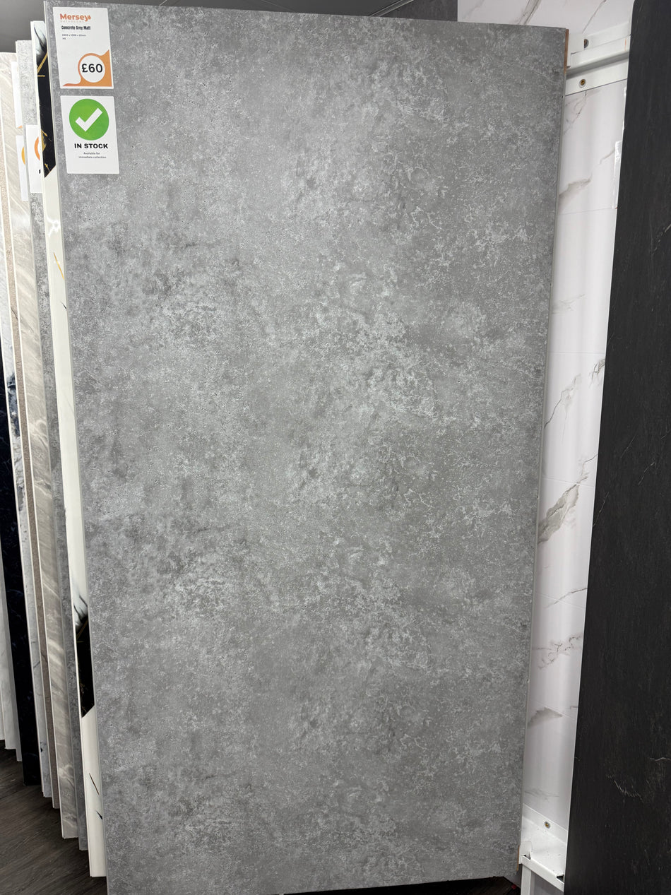 Concrete Grey Matt PVC Panel - 2400 x 1000 x 10mm