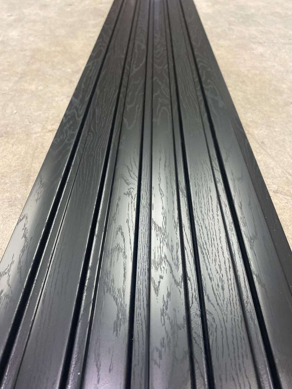 Decorative 3  PVC Slat Panel – Black Oak 122×12.5x2800mm