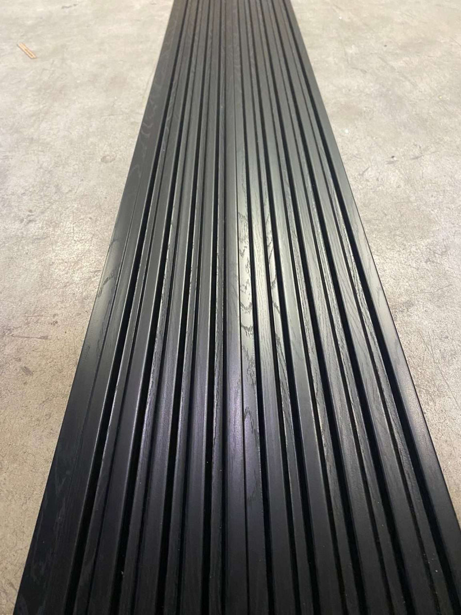 Decorative PVC 5 Slat Panel – Black Oak 122x12x2800mm