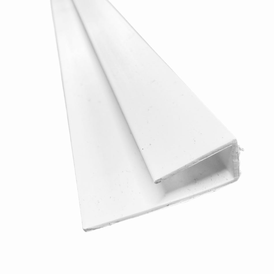White PVC End Cap Trim for 8mm Wall Panels – 2950mm Length