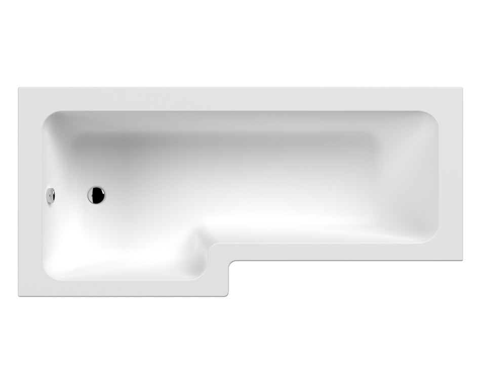 1800mm L-Shaped Left-Hand Square Shower Bath