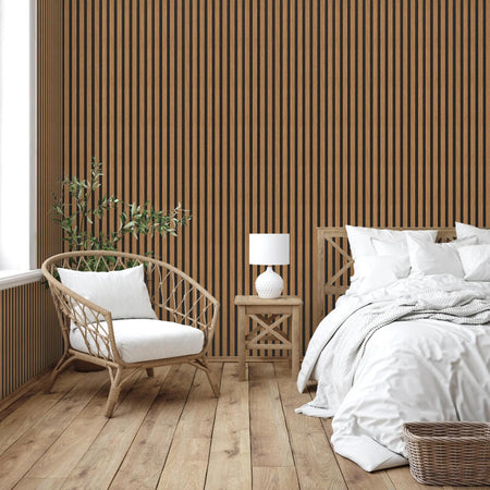 Sulcado Premium slat wall panel Natural Oak