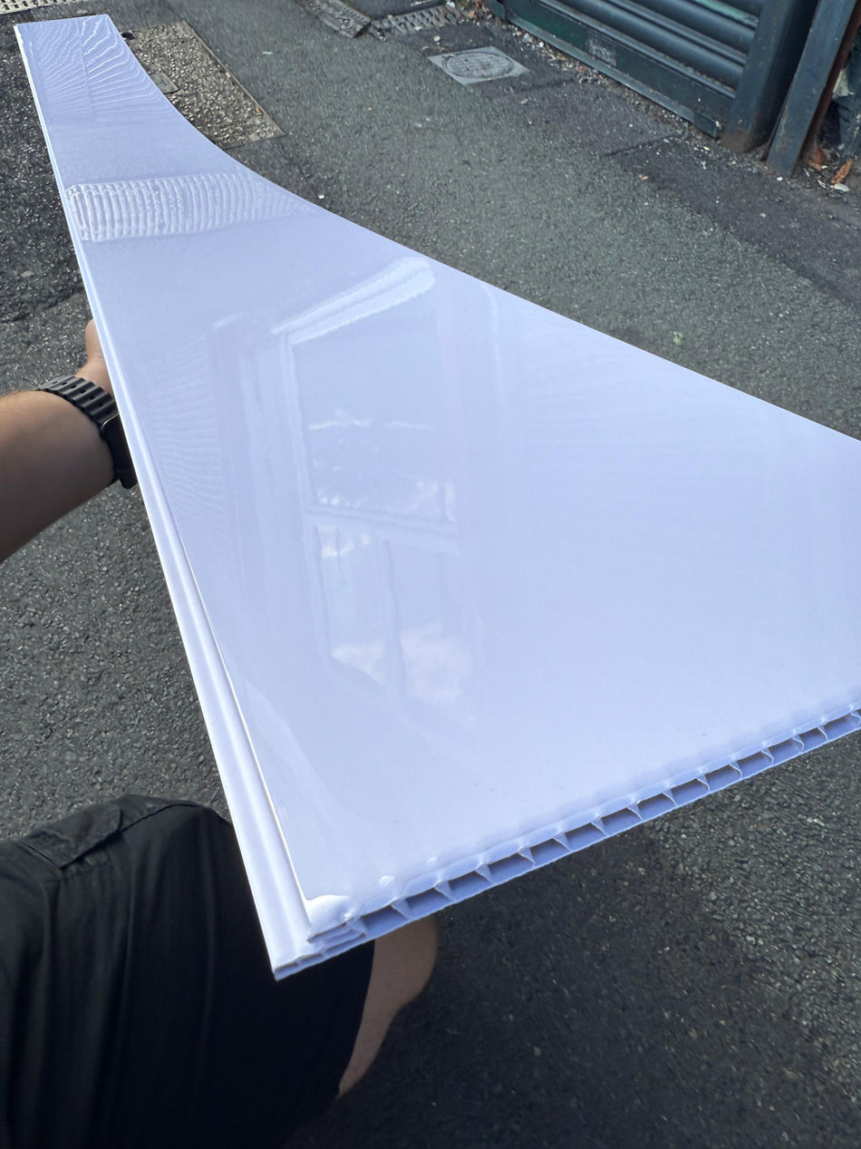 White Gloss Ceiling PVC Panel UV Protected 2900x250x8mm