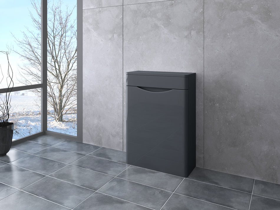 Sirius 500mm PVC WC Unit – Anthracite Gloss