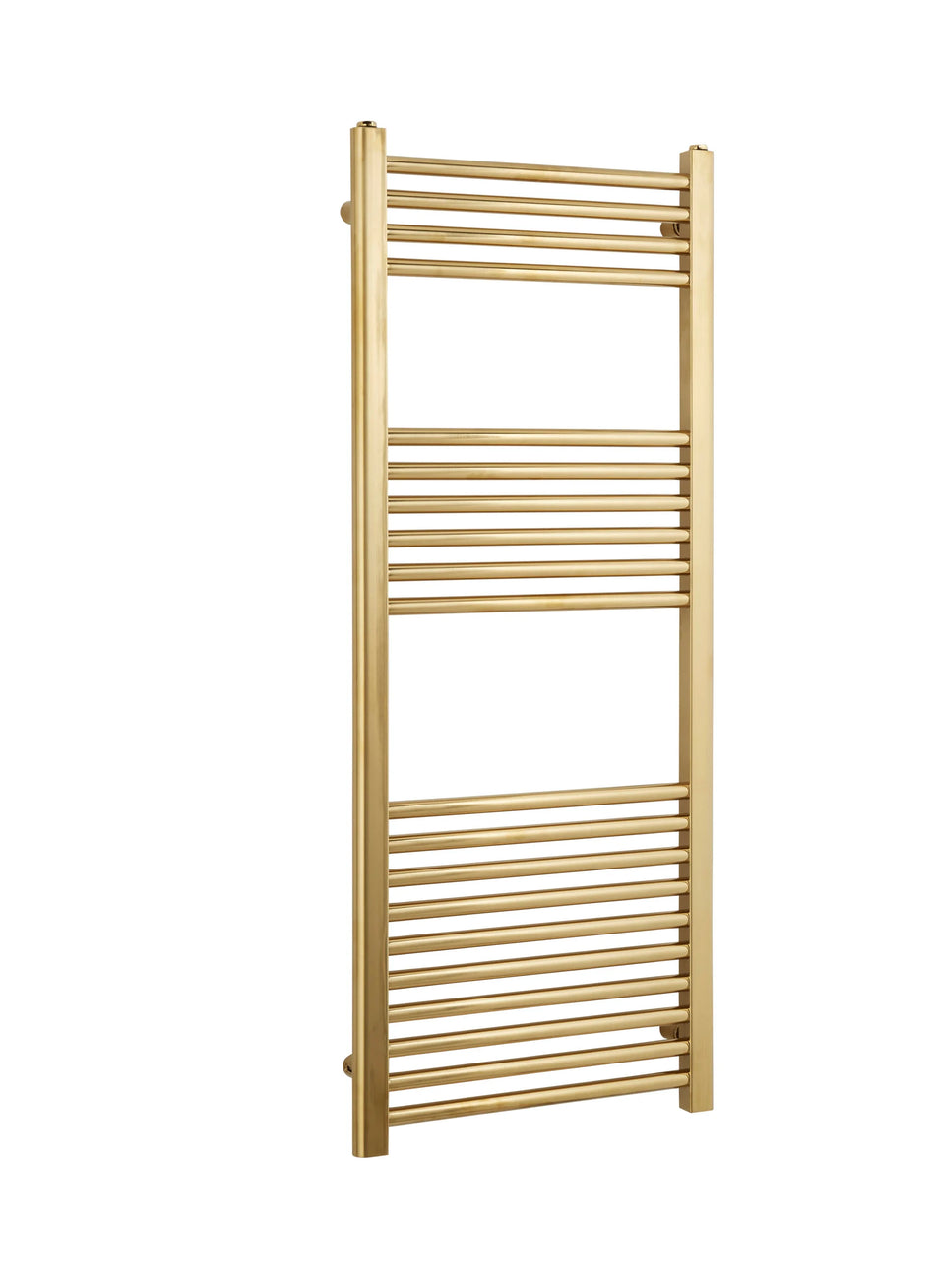 600x1200mm Straight Towel Rail Brushed Brass