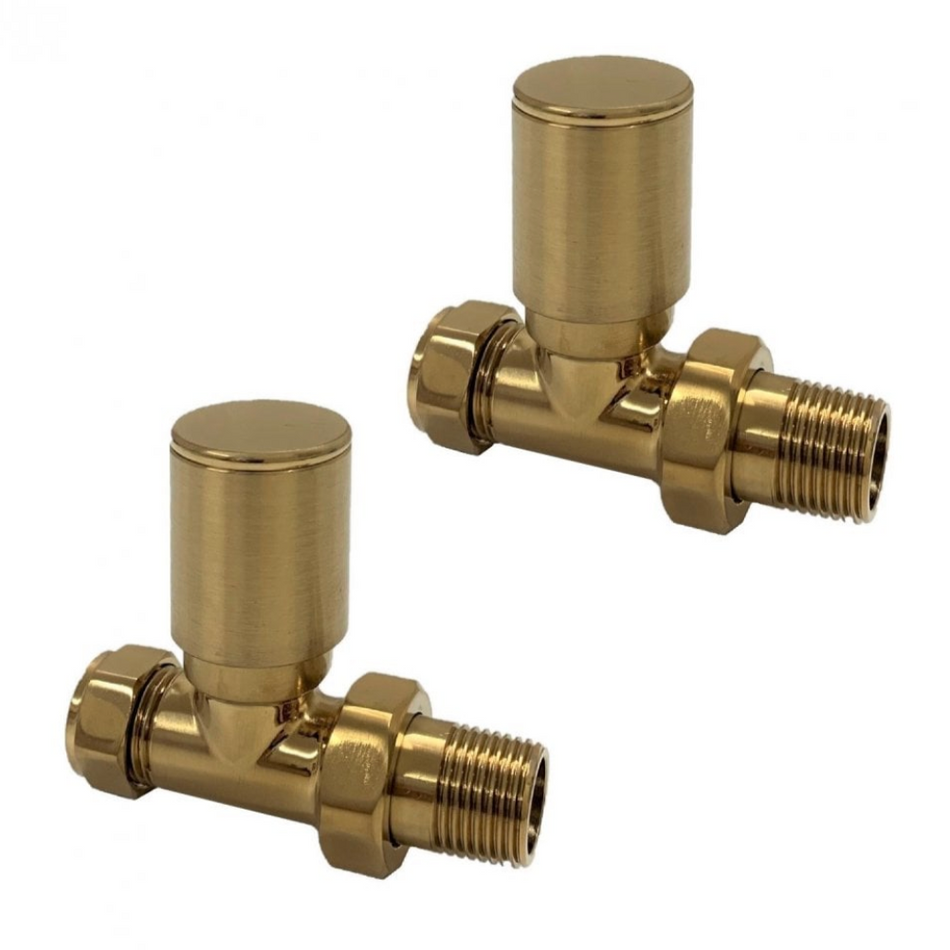 Brass Radiator Valve Straight 15mm (Pair)