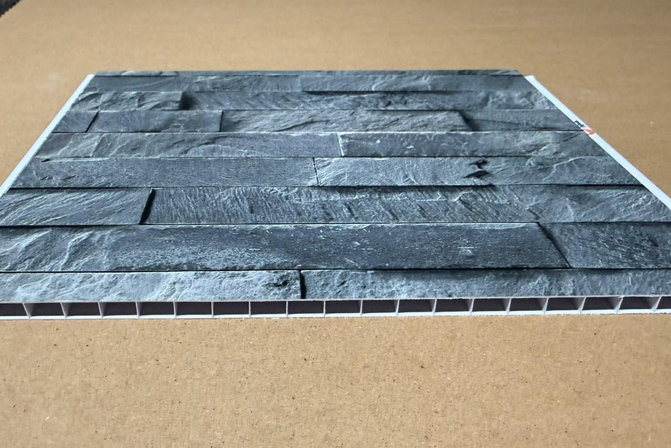 Natural Stone Graphite PVC Wall Panel 250mm x 2.6m x 4pk