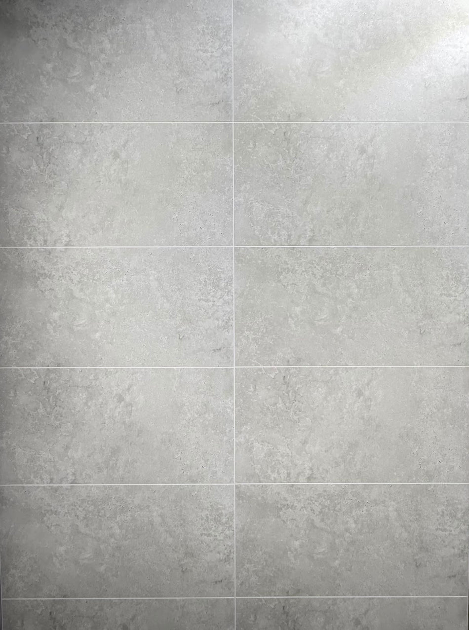 Concrete White Tile Matt PVC Wall Panel – 2700 x 600 x 10mm