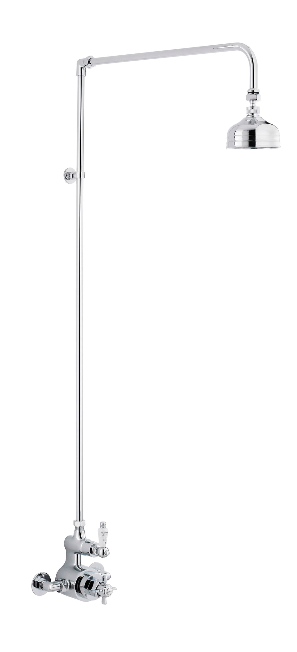 Edwardian Twin Thermostatic Shower Valve & Rigid Riser