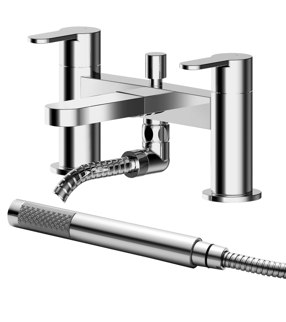 Arvan Deck Mounted Bath Shower Mixer With Kit