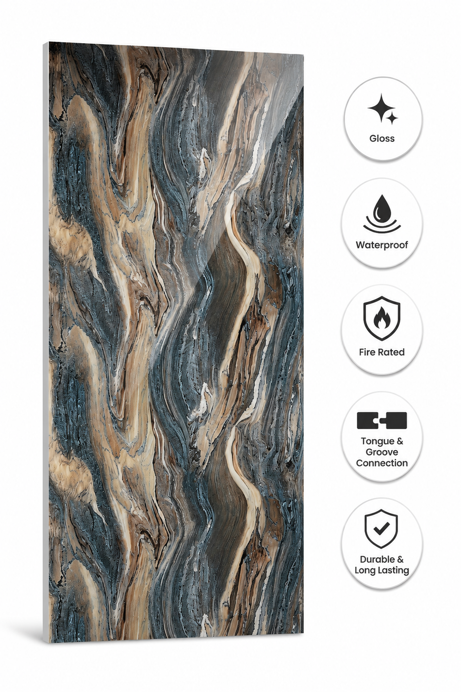 Astral Marble Gloss - 2400 x 1000 x 10mm PVC Panel
