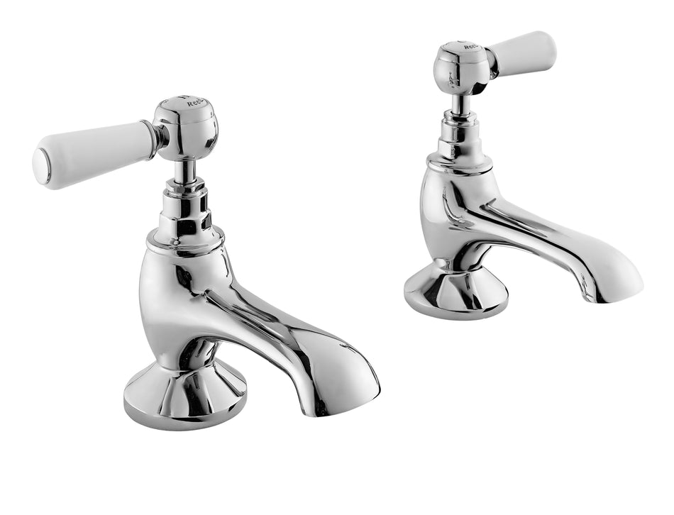 HR White Topaz With Lever Handle Bath Taps