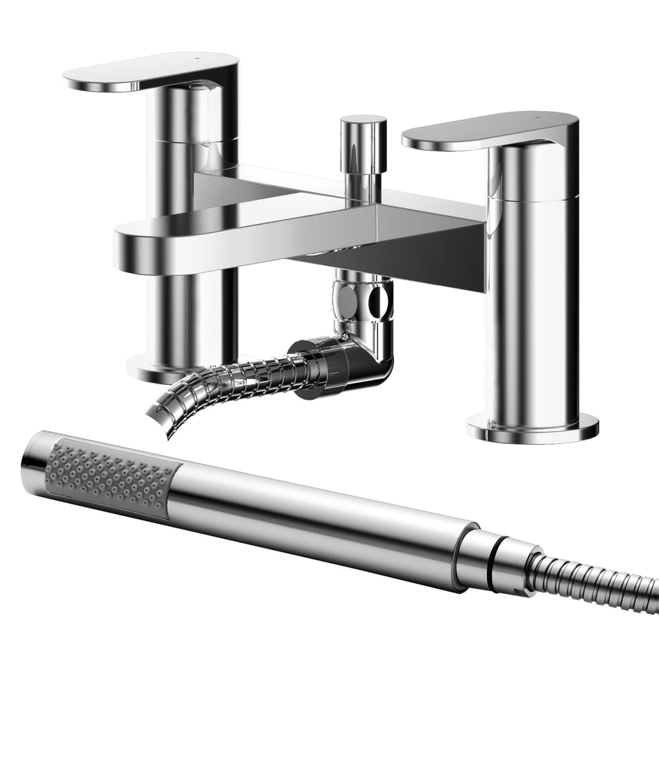 Binsey Deck Mounted Bath Shower Mixer With Kit