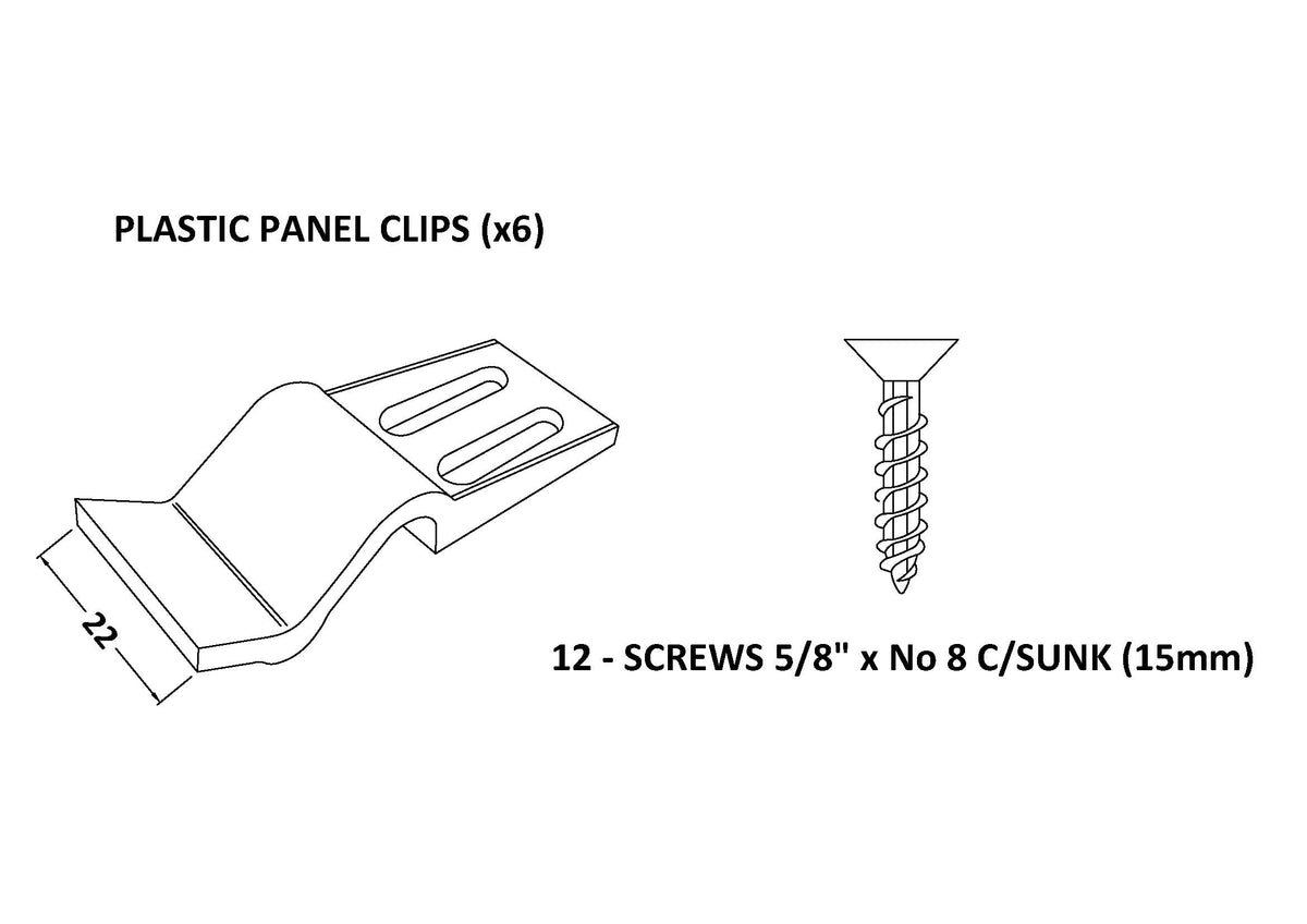 Wc Unit Clips Bath Panel Clips - Pack of 6 – Mersey Bathrooms Ltd