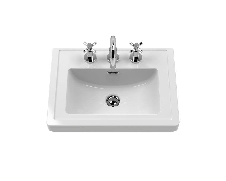 HR Components Fireclay Classic Basin 3 Tap Hole
