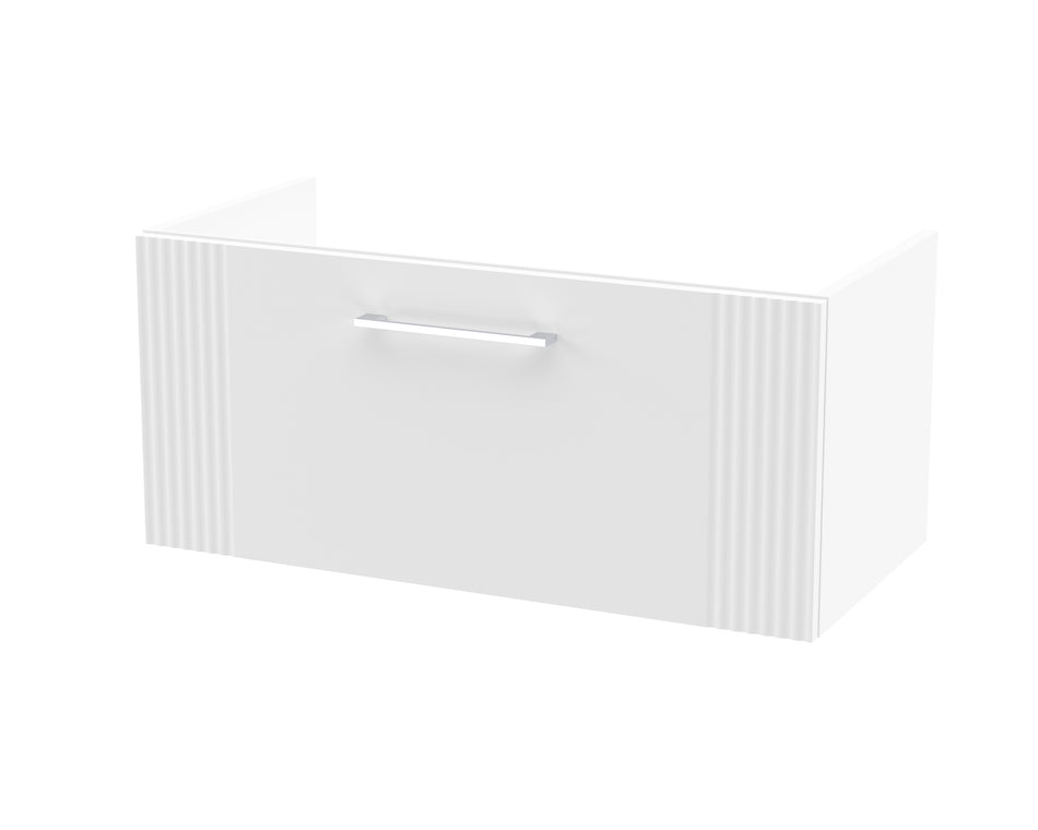 Deco 800mm Wall Hung Single Drawer Unit - Mersey Bathrooms Ltd