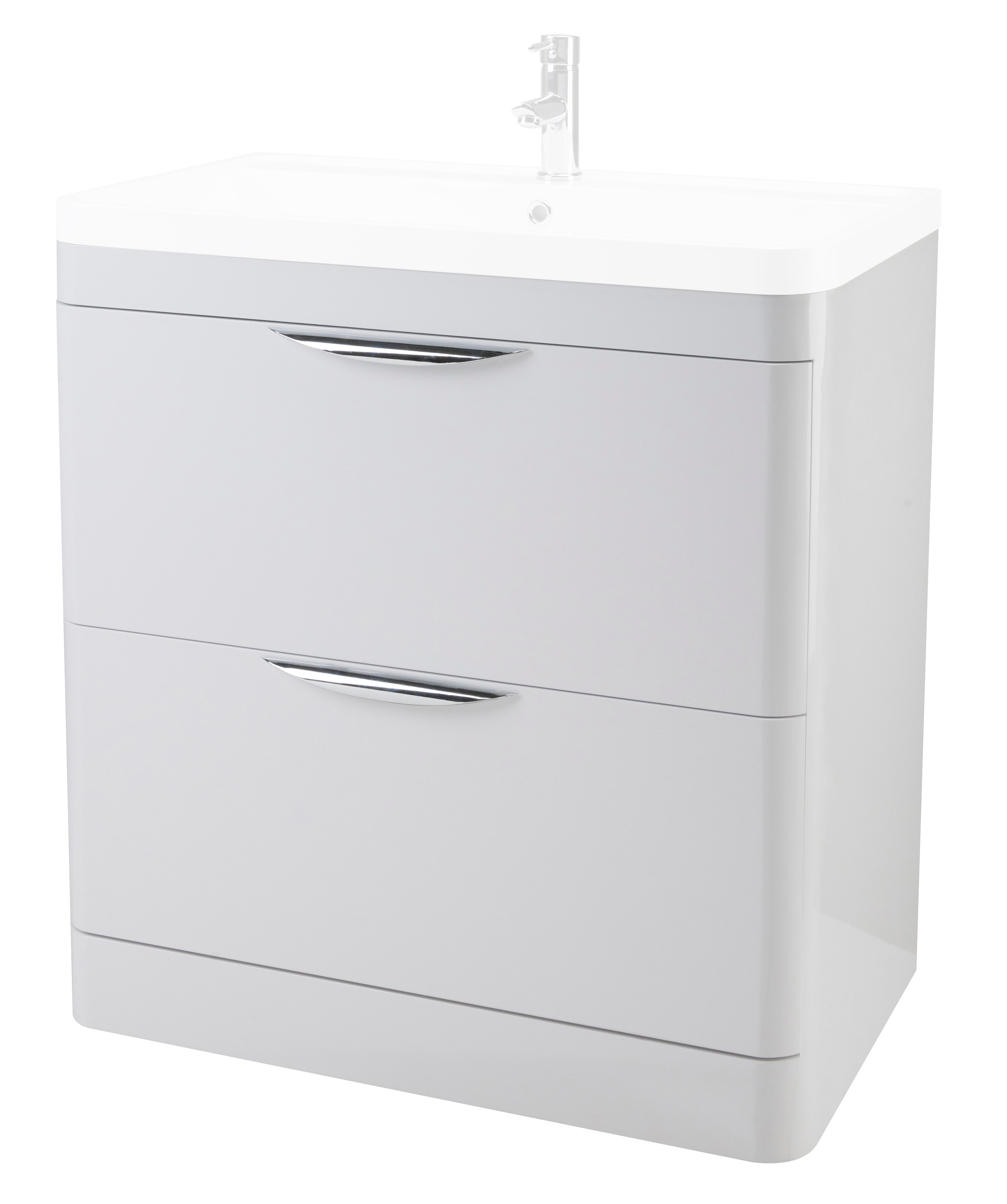 Parade Floor Standing 2 Drawer Basin Unit 800mm - Mersey Bathrooms Ltd