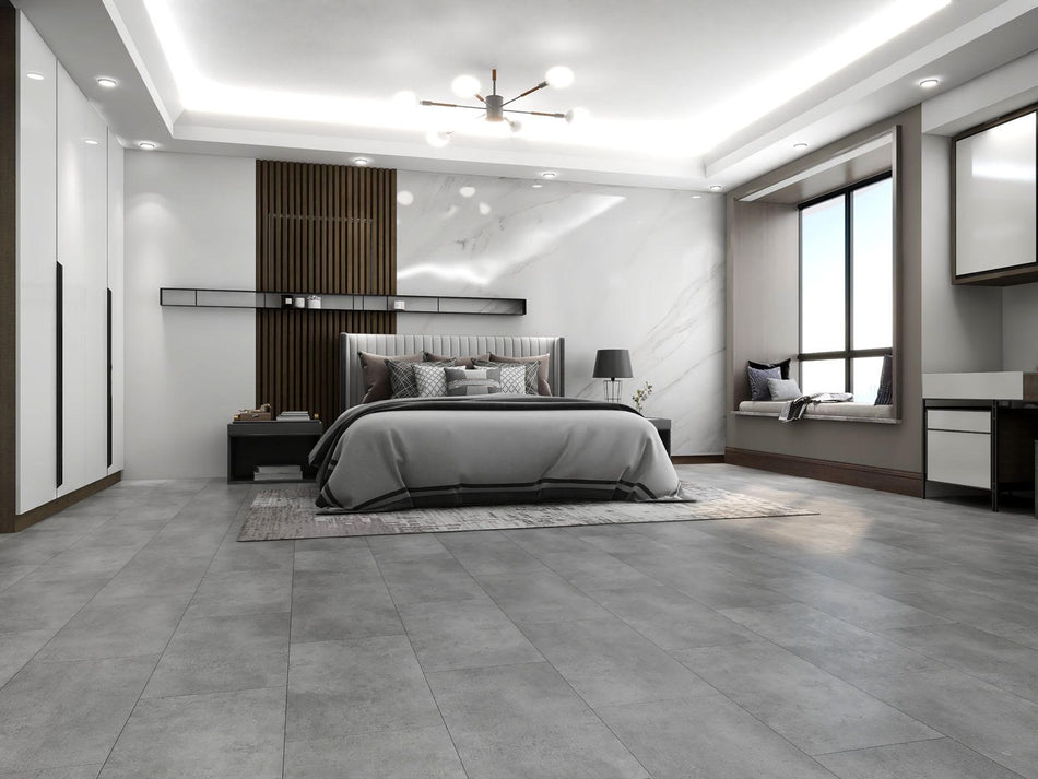 Concrete Slate Effect LVT Flooring